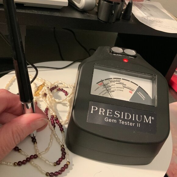 Freshwater Seed Rice Pearl Garnet Beads Multi Strands Vintage Necklace - Picture 7 of 8